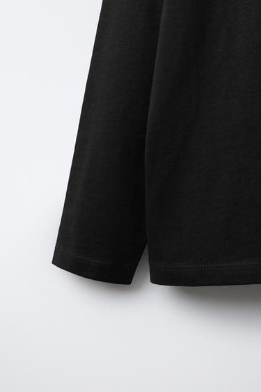 T-SHIRT BASIQUE MEDIUM WEIGHT - Noir de Zara - Image 3