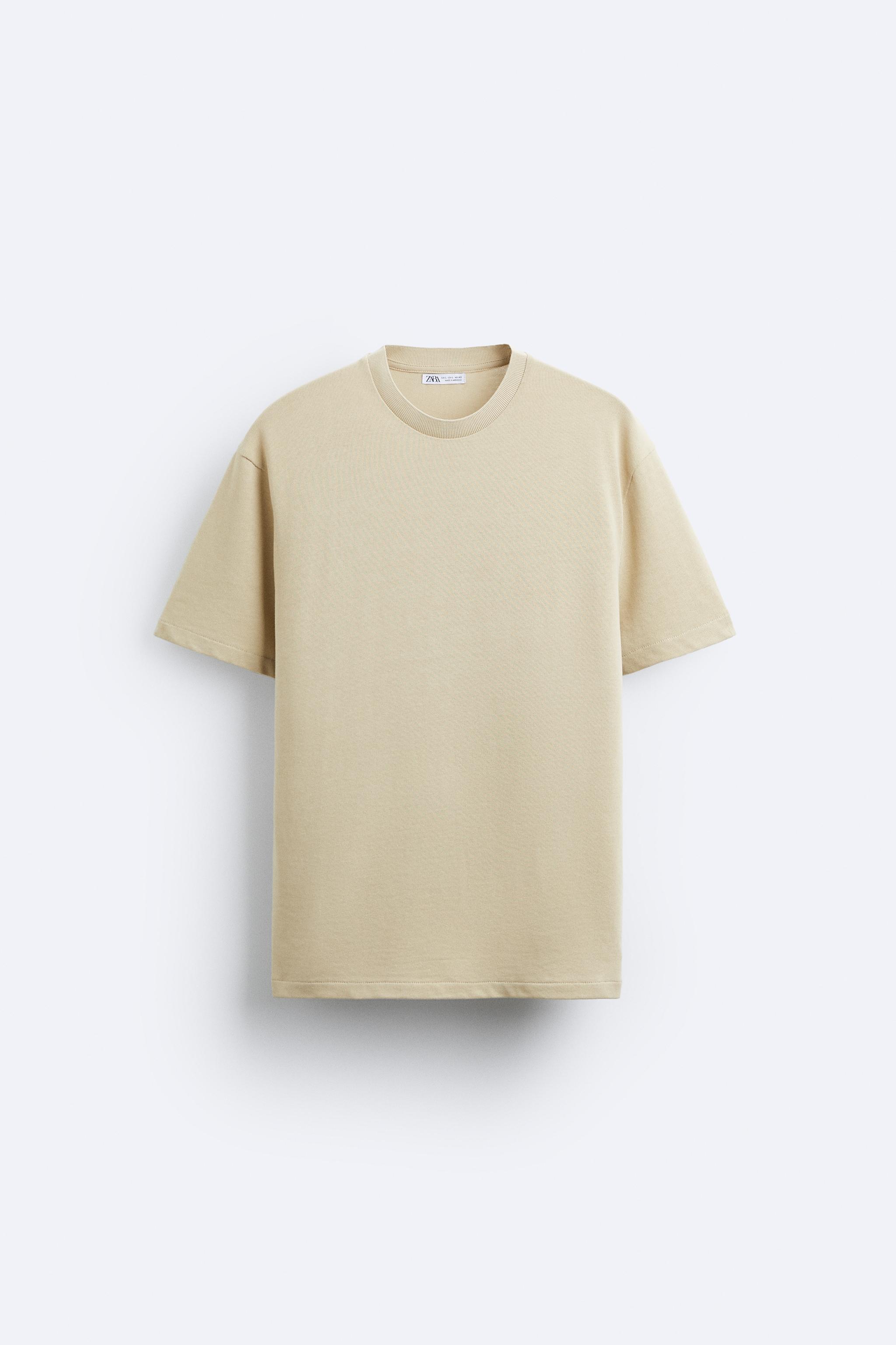 Beige Cotton Crew Neck T-shirt, Clothing \ Knitwear \ T-shirts Summer 23, Sklep