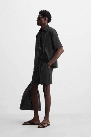 BERMUDA REGULAR FIT COURTE - Noir de Zara - Image 3