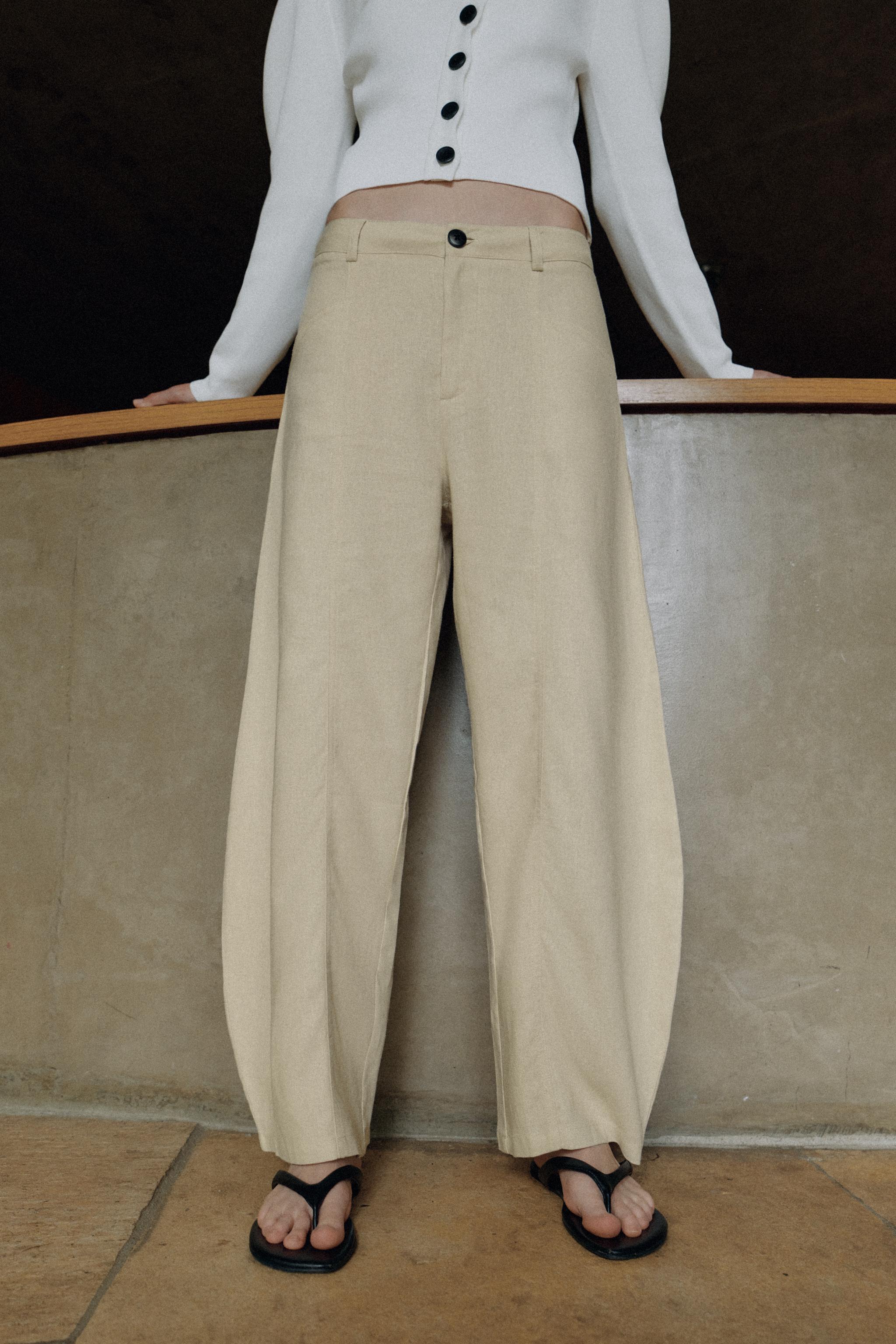 PANTALON BALLON AVEC LIN