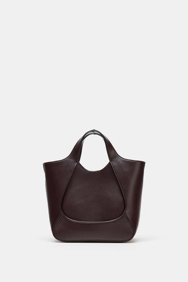 BOLSO COMBINADO - Rojo Burdeos de Zara