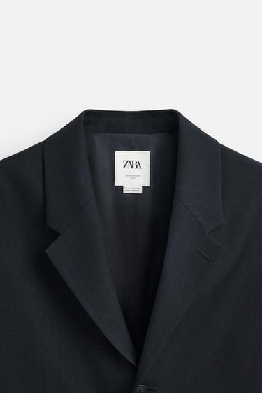 LIMITED EDITION RELAXED FIT SUIT BLAZER - Navy blue de Zara - Image 9