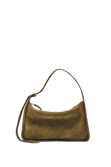 Split suede leather crossbody bag — 566 1