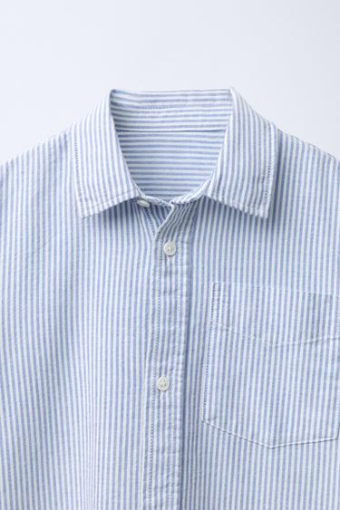 STRIPED OXFORD SHIRT - Blue by Zara - Image 2