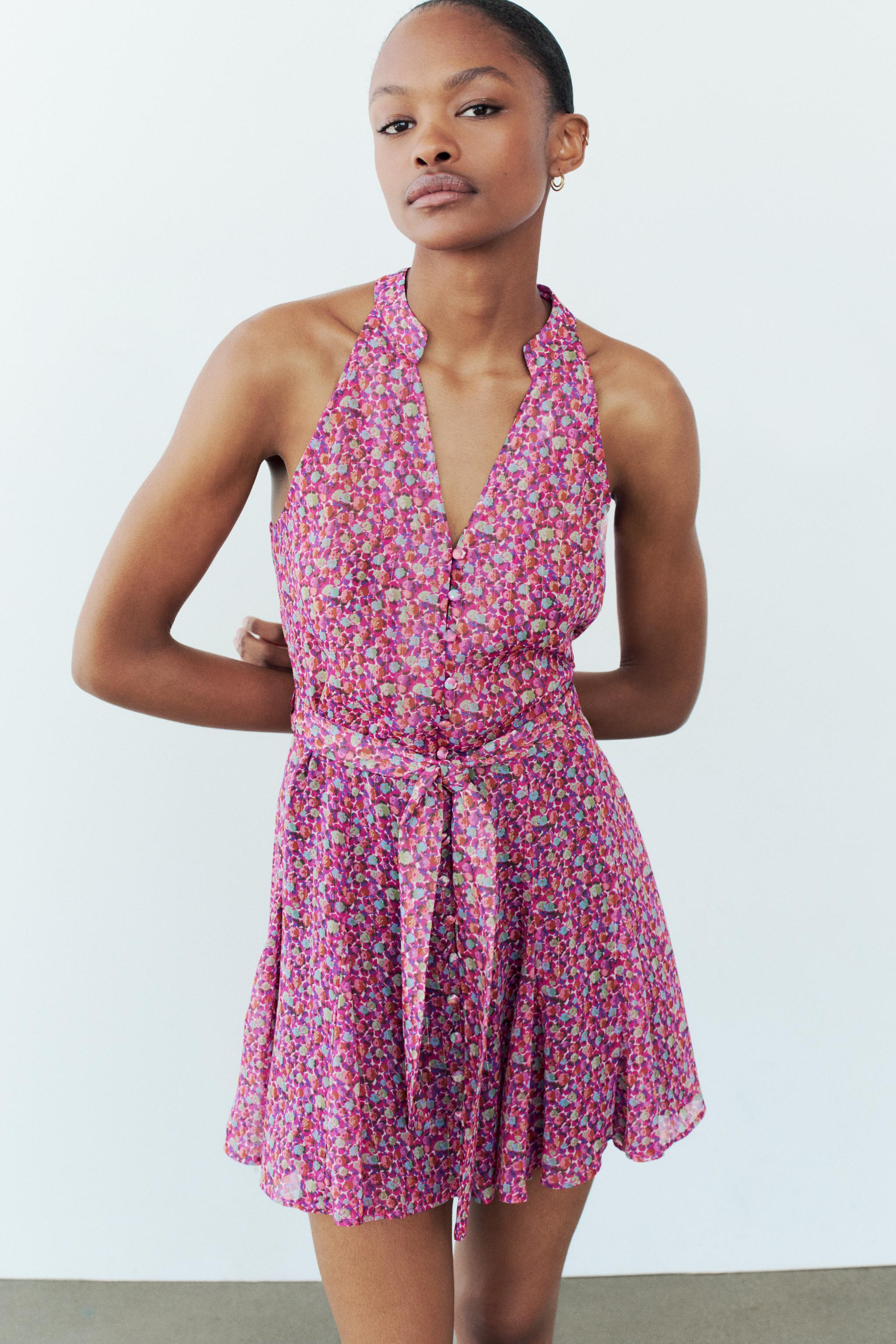 FLORAL PRINT MINI DRESS - Multicolored | ZARA United States