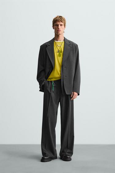 BLAZER COM GOLA REMOVÍVEL DE TERNO - Cinza-vigoré da Zara - Imagem 0