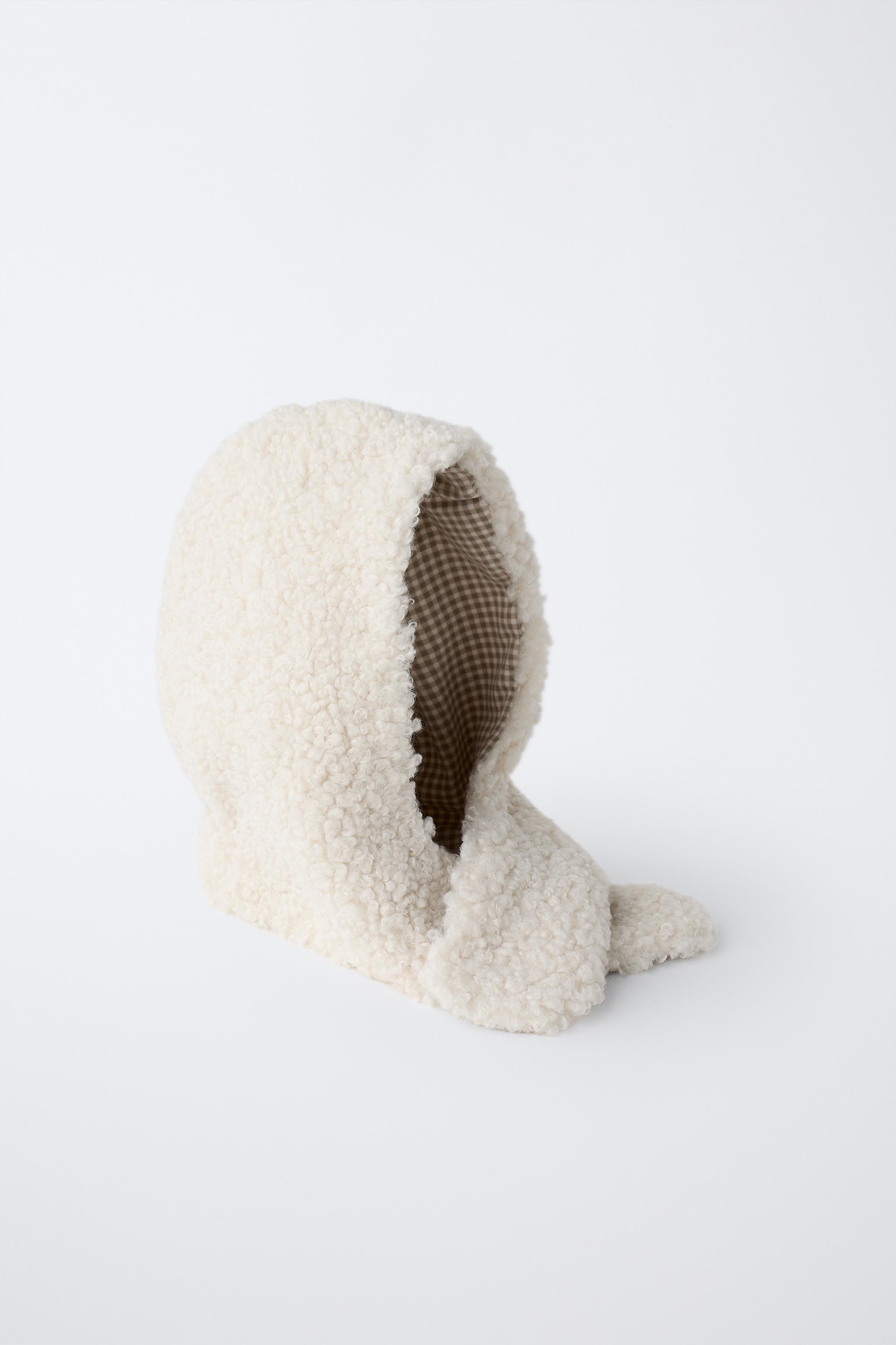 CAPUCHE EFFET MOUTON DOUBLURE CARREAUX