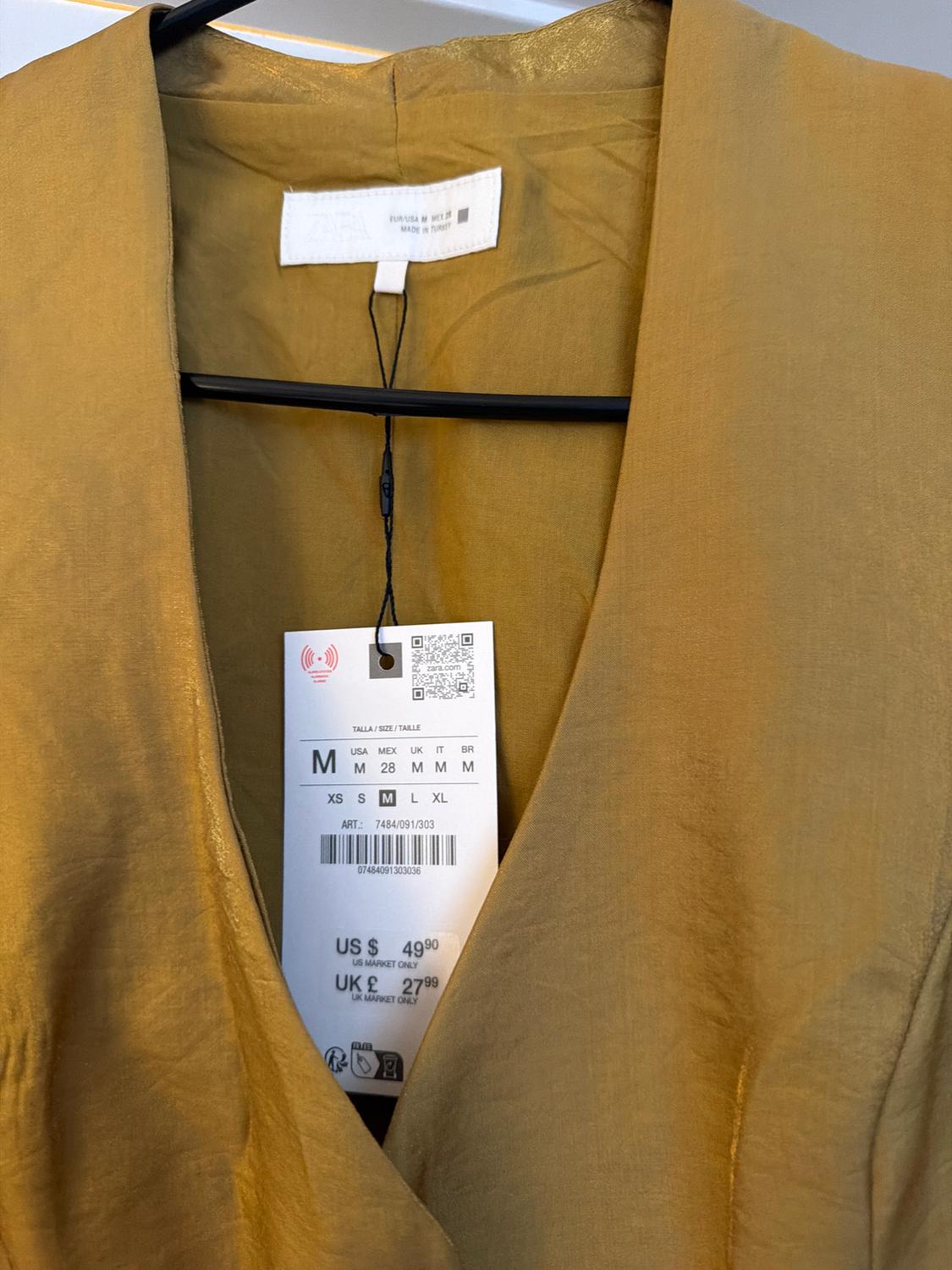 GOLD BUTTON SATIN EFFECT TOP - Image 2