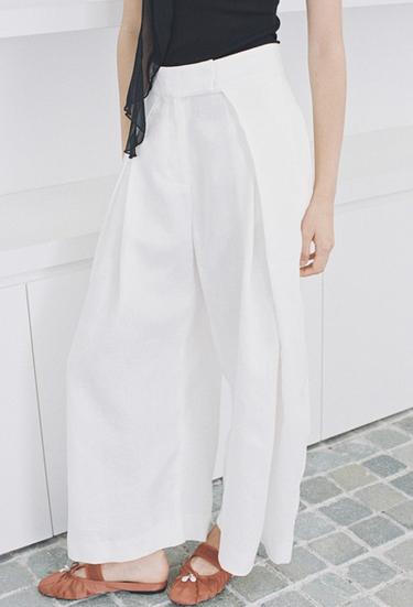 ZW COLLECTION VOLUME DART TROUSERS - White by Zara