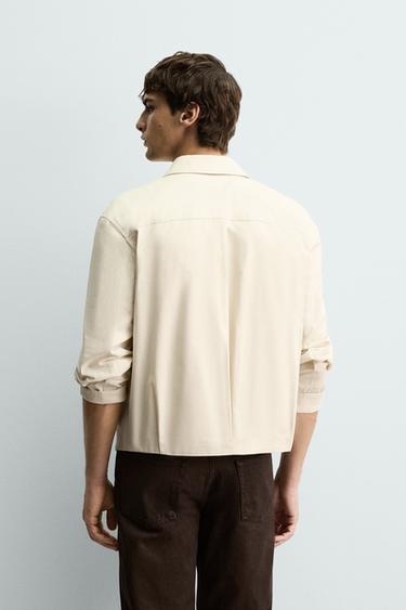 RELAXED FIT JACKET WITH PLEATS - Ecru by Zara