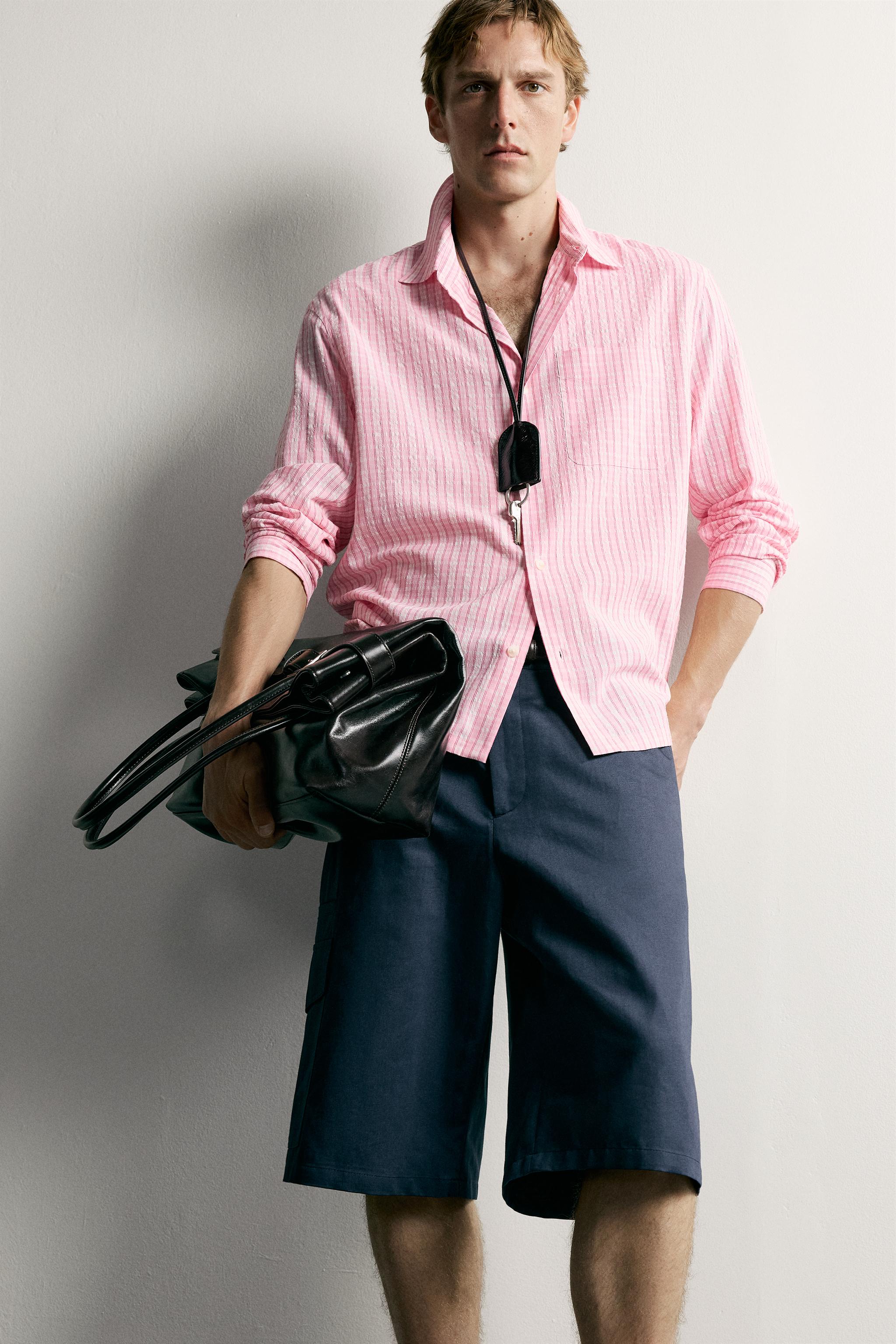 CHEMISE RELAXED FIT À TEXTURE CARREAUX