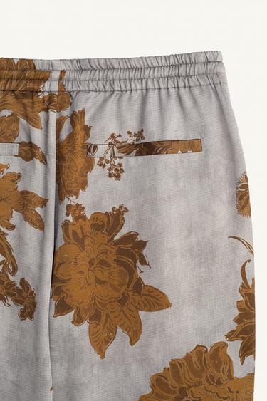 PANTALON FLUIDE COUPE DÉCONTRACTÉE - Imprimée de Zara - Image 7