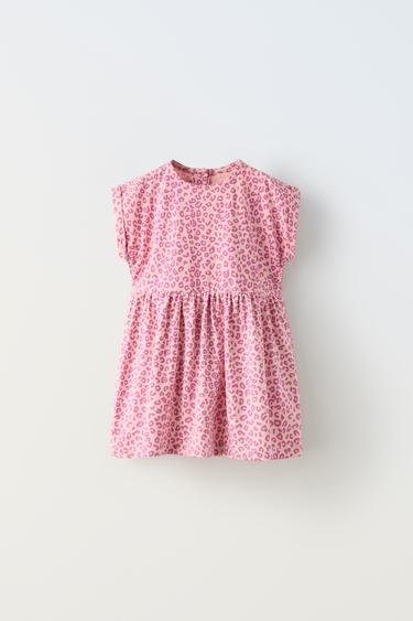 ПЛАТЬЕ С ЛЕОПАРДОВЫМ ПРИНТОМ — РОЗОВЫЙ от Zara — изображение 0