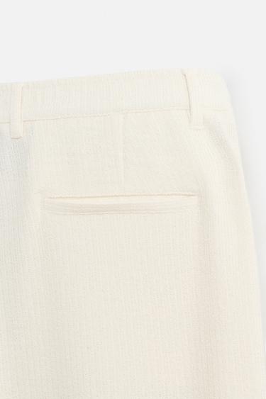 TEXTURED CHINO TROUSERS - Ecru by Zara - Image 8
