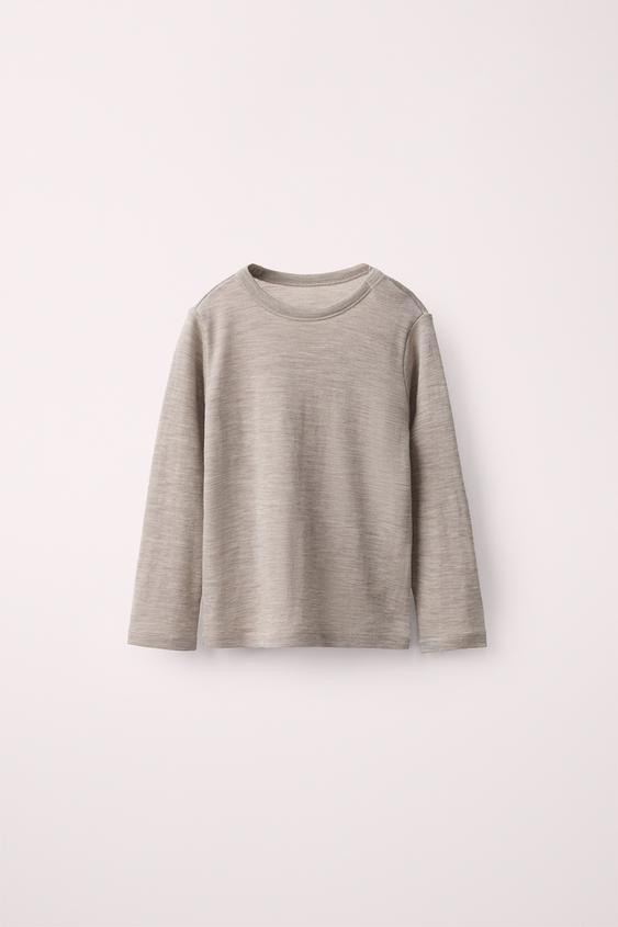 T-SHIRT 100 % WOLLE CREATED BY CARAMEL LONDON X ZARA - Hellbeige von Zara - Bild 0