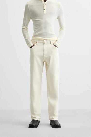 JEAN RELAXED FIT AJUSTABLE - Blanc cassé de Zara - Image 1