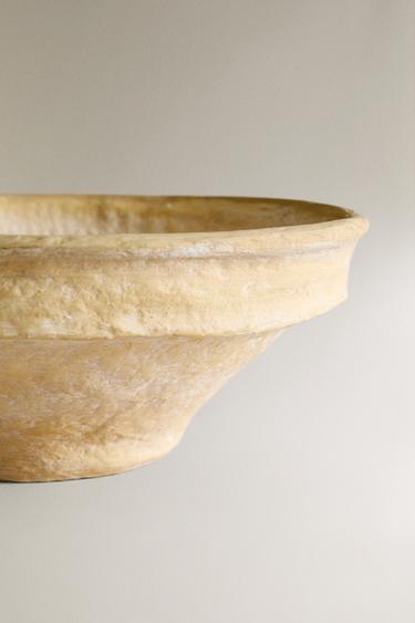 DECORATIVE PAPIER-MÂCHÉ BOWL - White by Zara - Image 3