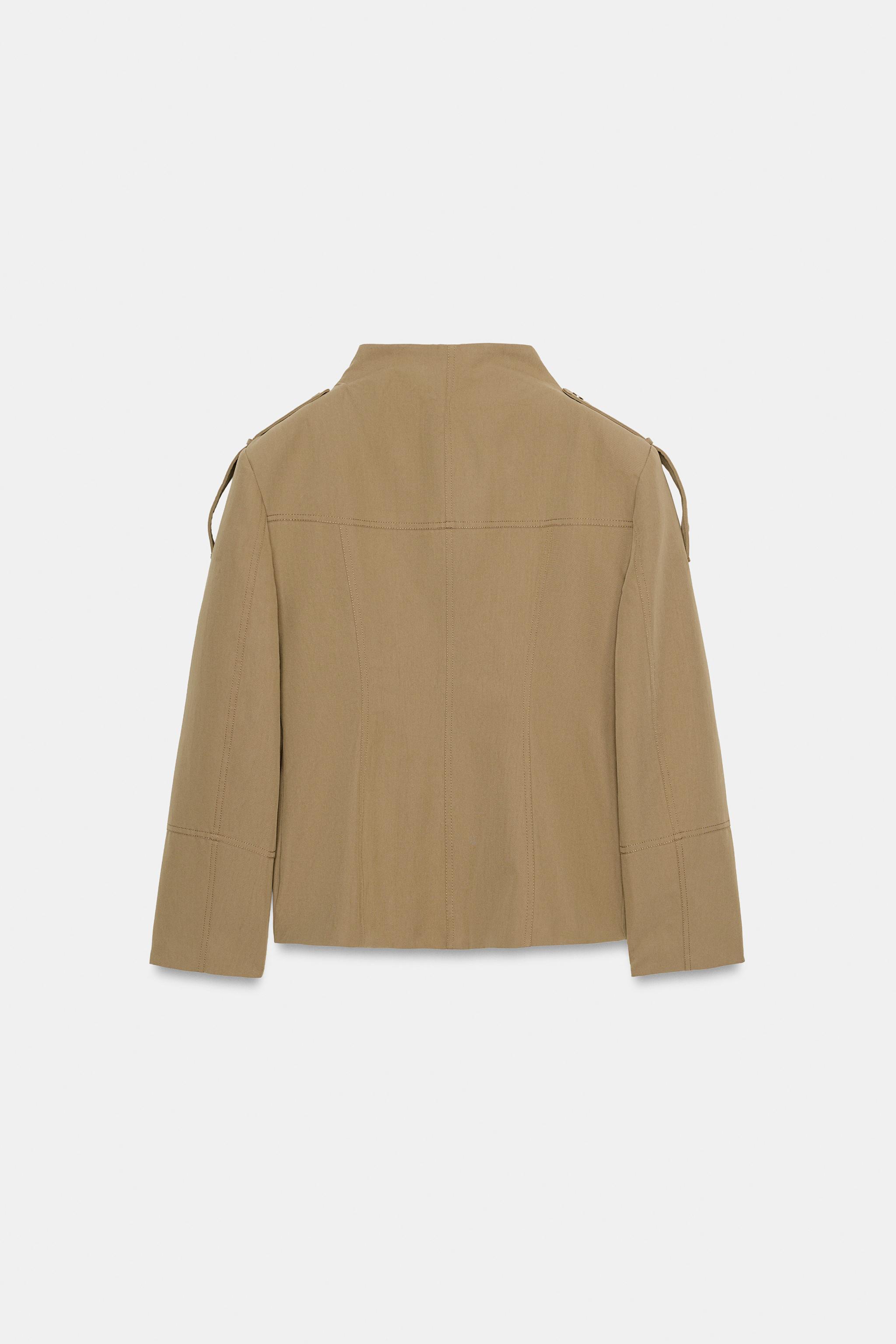 新品✨ ZARA ループディテールフィットブレザー ライトカーキ M ループディテールフィットブレザー - ライトカーキ | ZARA Japan / 日本