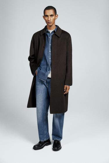 100% double-faced cashmere coat — Brown 1