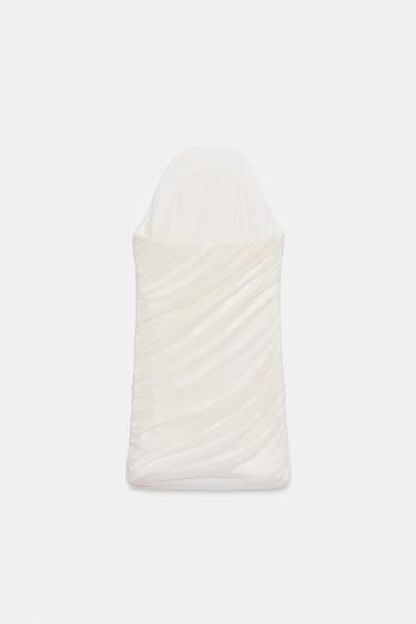 ROBE COURTE EN TULLE - Blanc cassé de Zara - Image 7