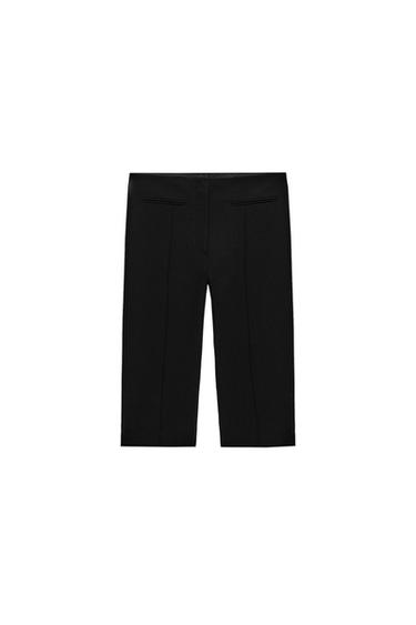 Zara ZW COLLECTION CAPRI PANTS - Black
