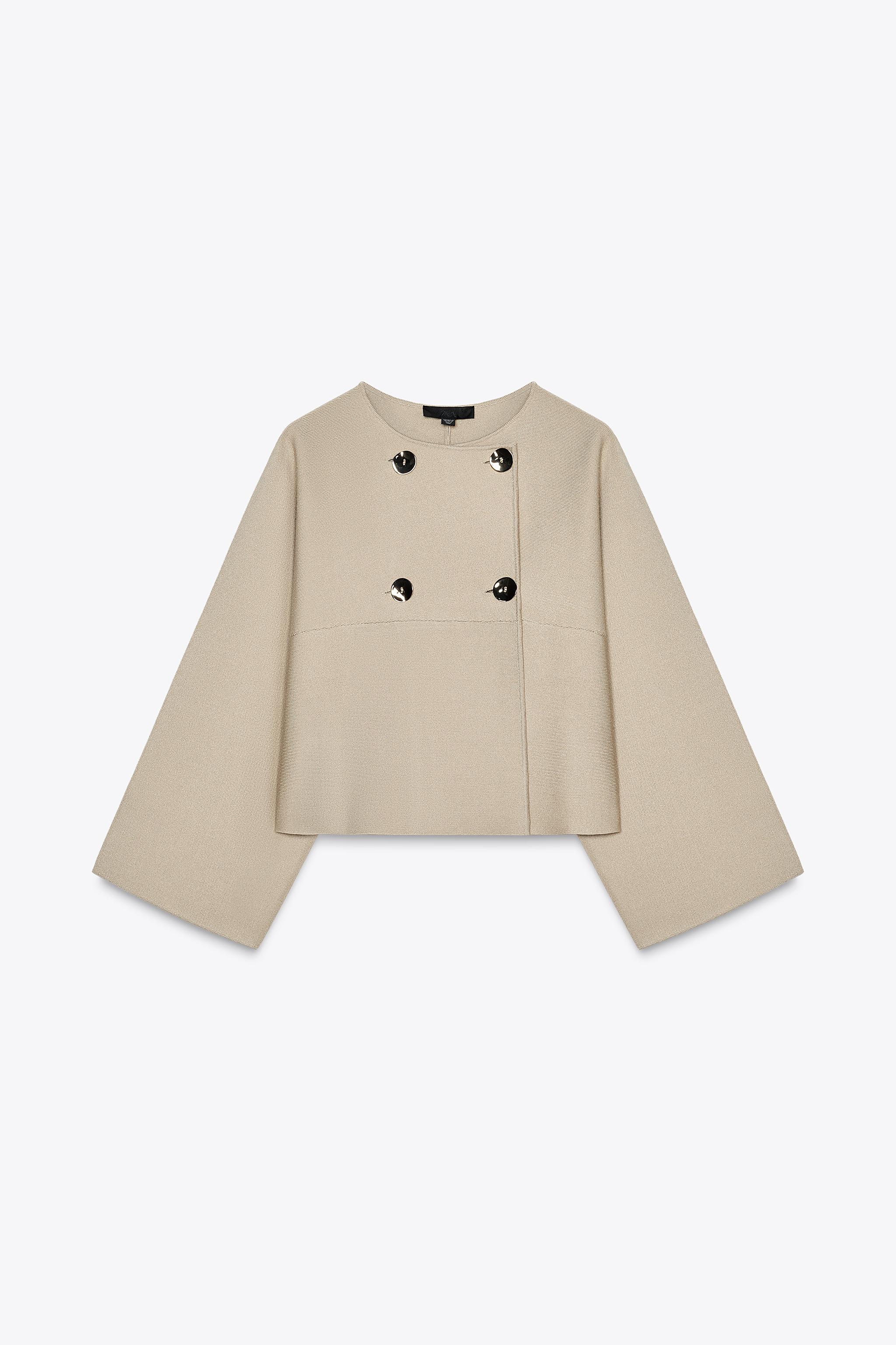 Zara Langer Grauer Strickmantel Cashmere Cardigan Long Cardigan