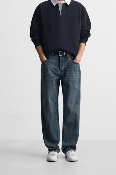 STRAIGHT-LEG JEANS - Blue by Zara