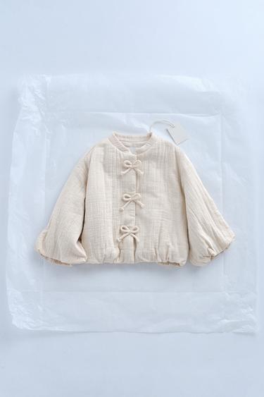 Zara ZARA TIMELESS - BOW PADDED JACKET - Ecru - Image 0