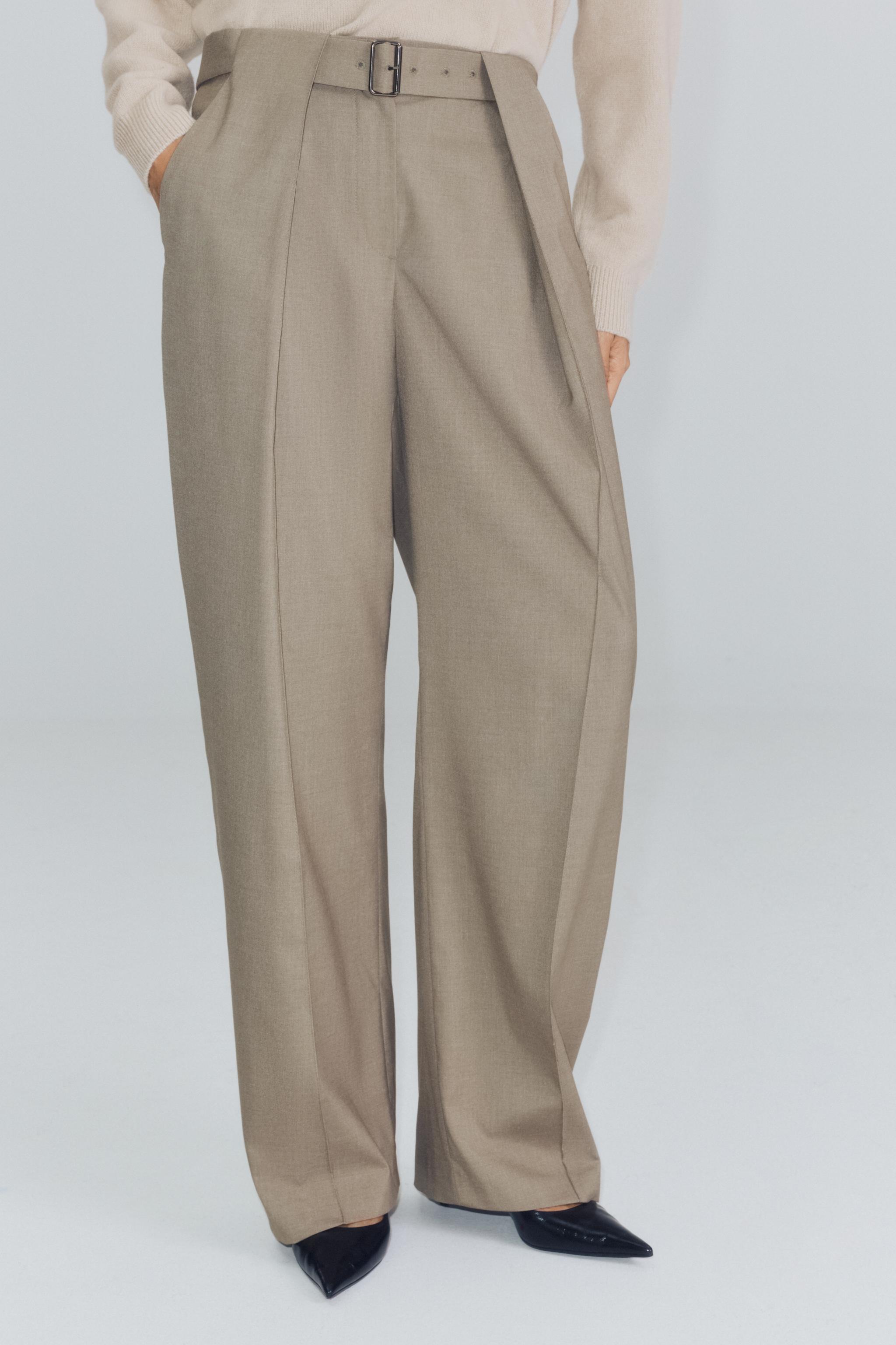 PLEATED BELTED PANTS ZW COLLECTION