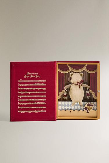 BOÎTE LIVRE MUSICALE SOURIS MARIONNETTISTE NOËL - Rouge de Zara - Image 2