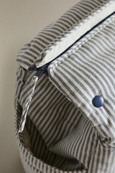 STRIPED COTTON MATERNITY BAG - Grey by Zara - Image 1