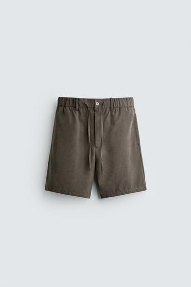BERMUDA FLUIDE COUPE DÉCONTRACTÉE - marron-vison de Zara