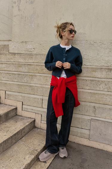 CHAQUETA PUNTO SOFT - Marino de Zara