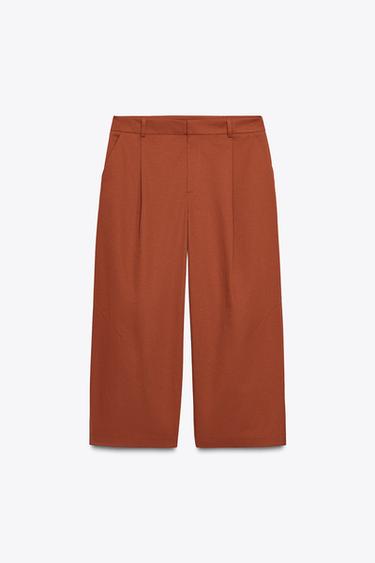 PANTALÓN PINZAS - Teja de Zara