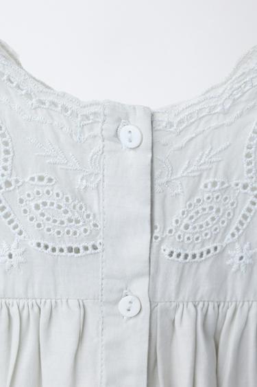 ROBE ET CULOTTE BRODERIE SUISSE - Bleu pastel de Zara - Image 2