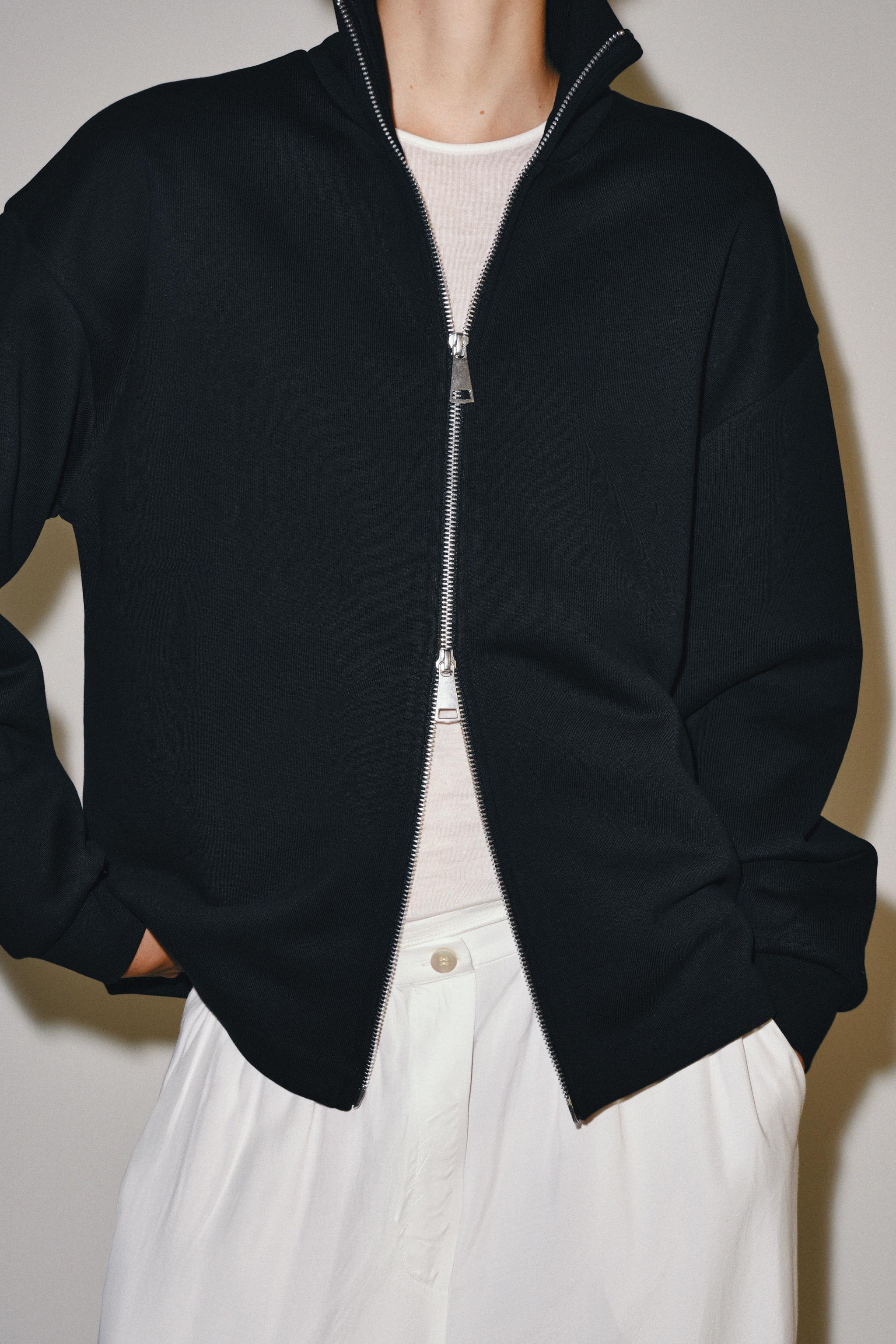 Женские худи Zara ZIP-UP SWEATSHIRT — фото 6