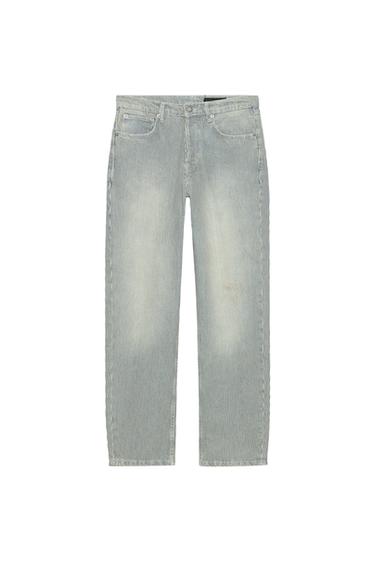 ДЖИНСЫ ZW COLLECTION ПРЯМОГО КРОЯ В ПОЛОСКУ С НИЗКОЙ ПОСАДКОЙ — B от Zara