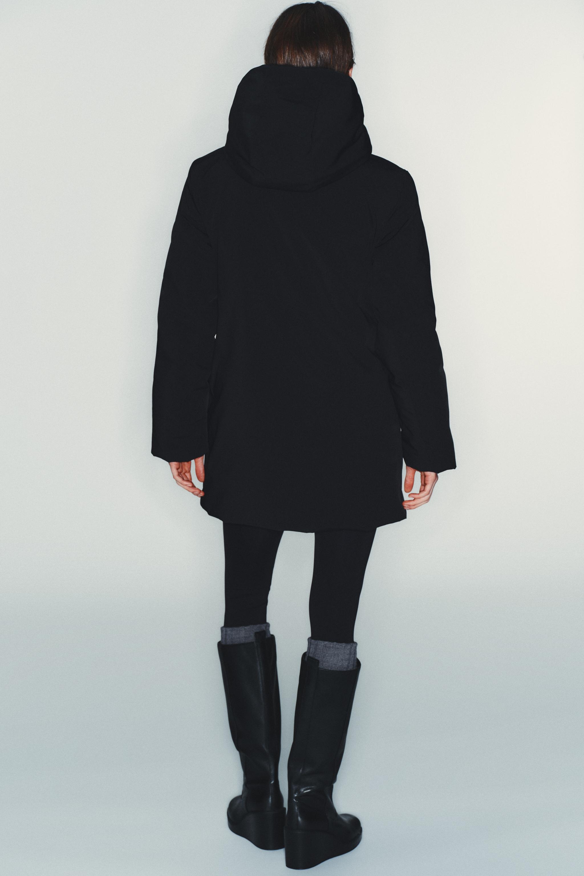 WATER REPELLENT WINDPROOF PUFFER JACKET WITH HOODIE