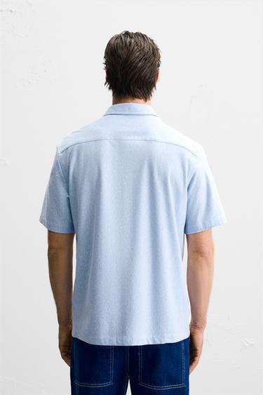 REGULAR FIT SOFT SHIRT - Blue/White by Zara - Image 2
