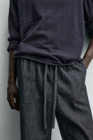 JEAN JOGGER COUPE DÉCONTRACTÉE - Bleu marine de Zara - Image 6