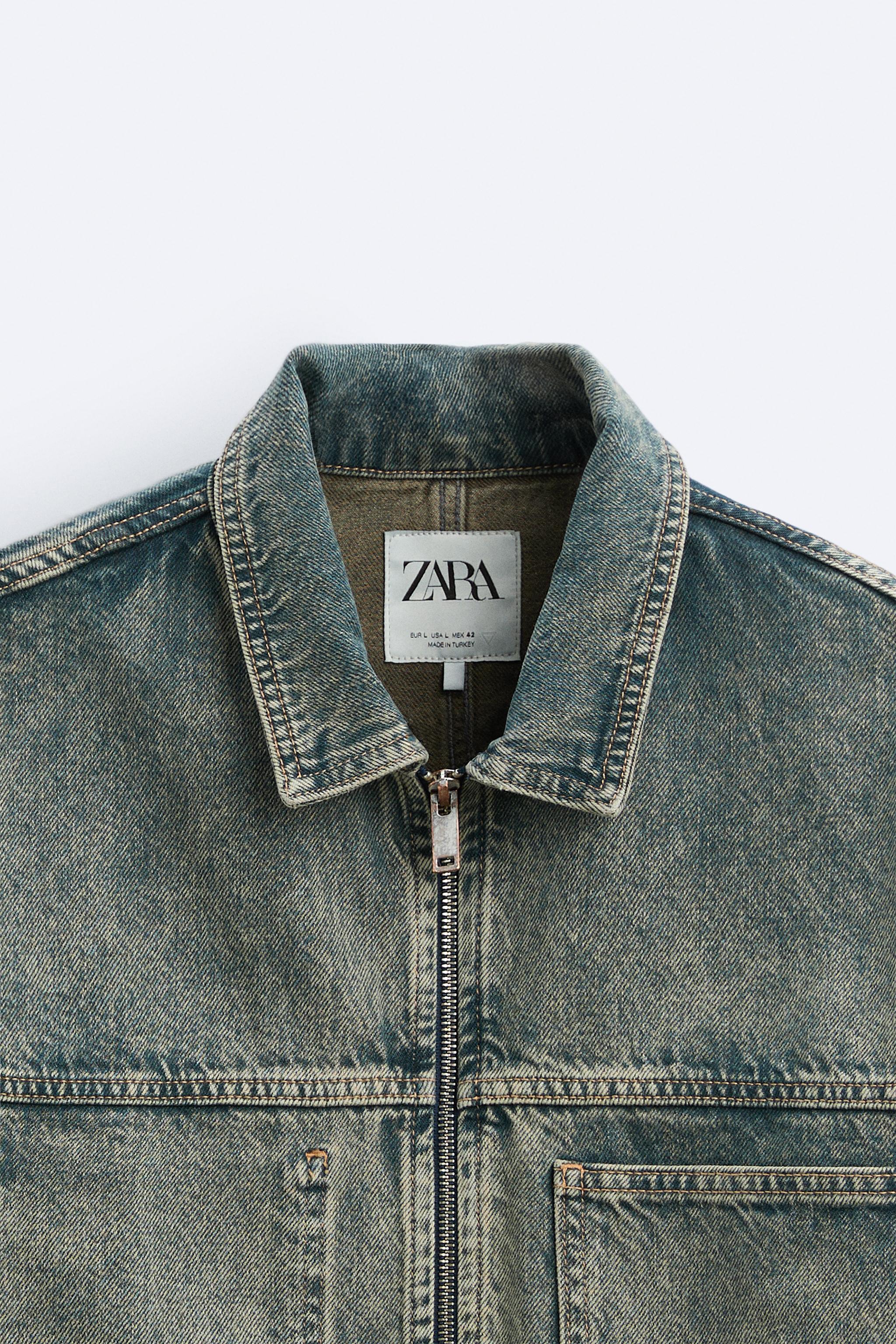 Zara acid store wash denim jacket