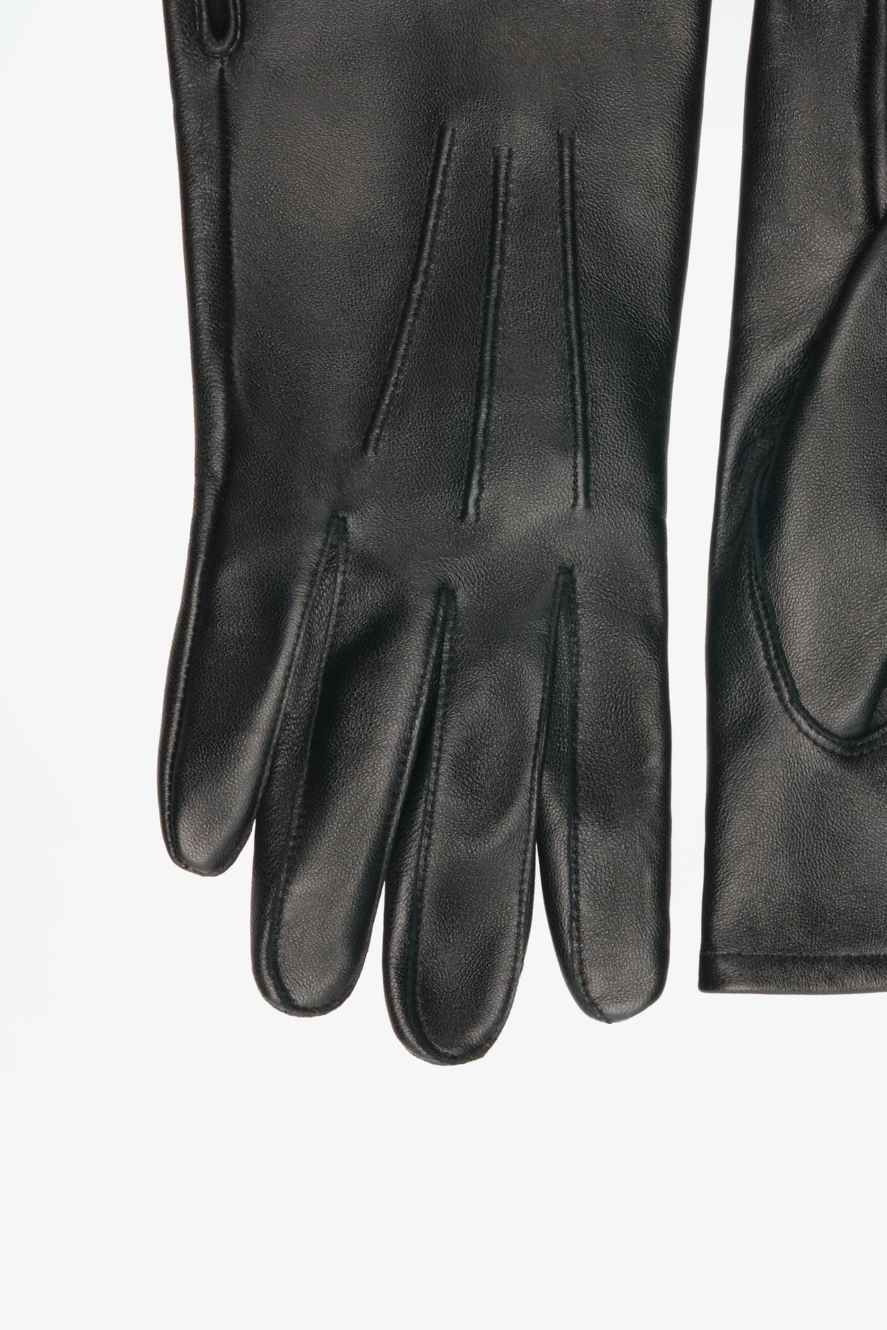 LIMITED EDITION 100% LEATHER SHORT GLOVES — Black