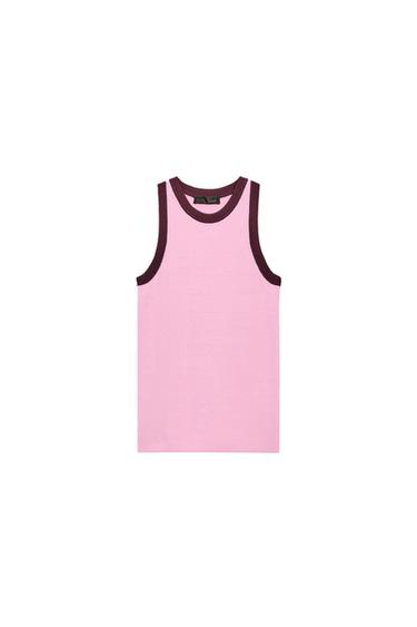 HALTER KNIT TOP - Mid-pink by Zara