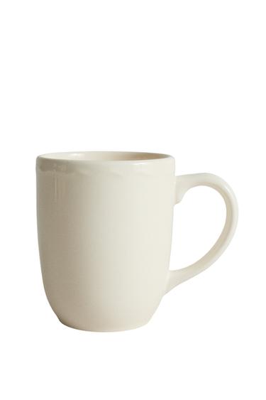 TAZA LOZA BORDE RELIEVE - Crudo de Zara