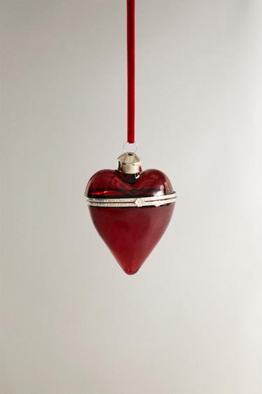 Zara HEART BOX CHRISTMAS TREE ORNAMENT - Red - Image 0