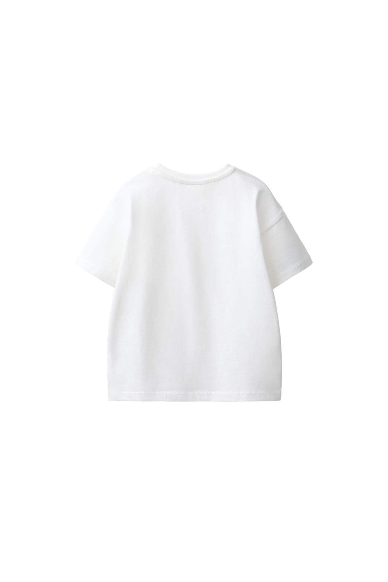 EMBROIDERED HEART PLAIN T-SHIRT — White