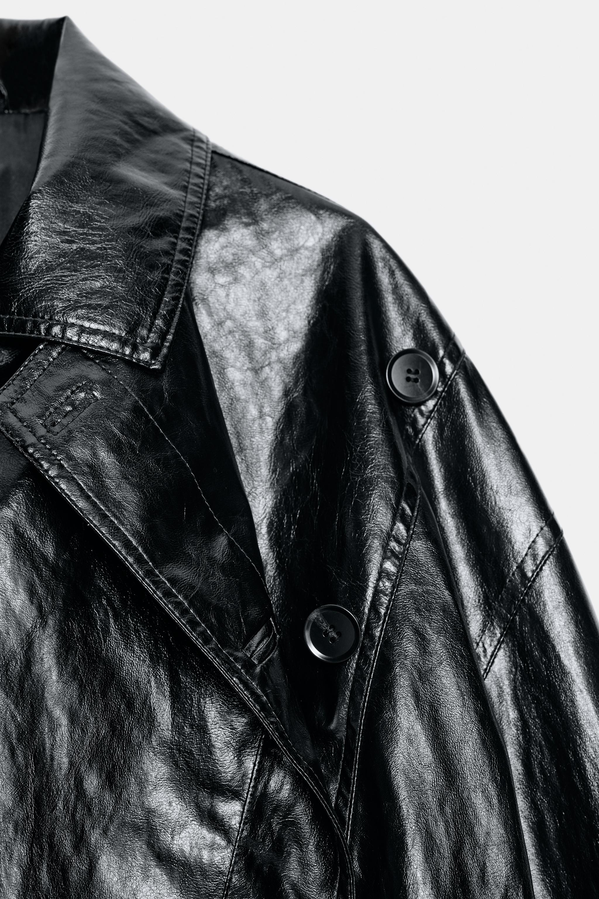 ZW COLLECTION シャイニージャケット - ダークブラウン | ZARA Japan