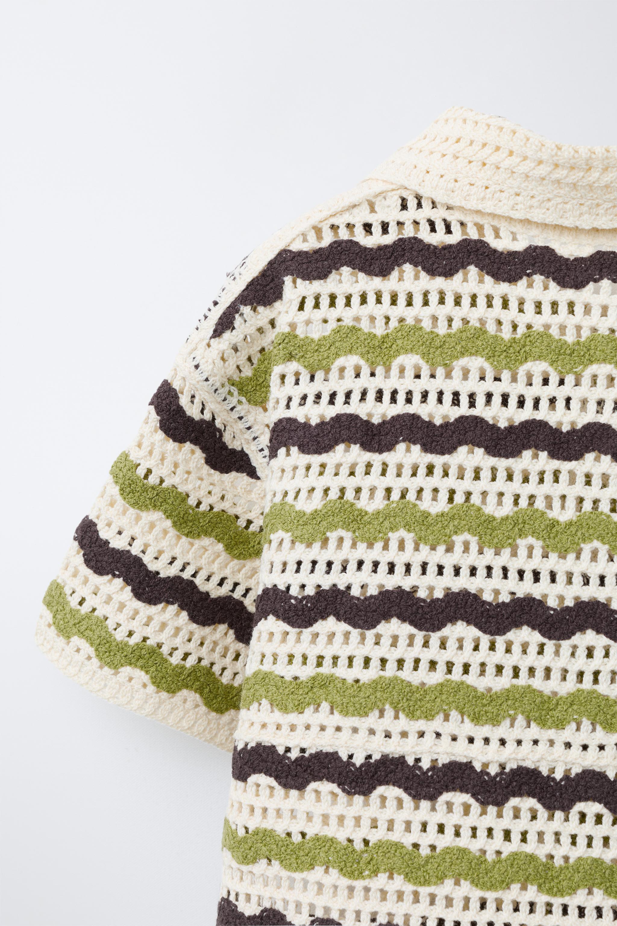 CHEMISE EN MAILLE CROCHET ZIGZAG