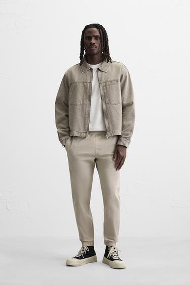 FADED JOGGER WAIST TROUSERS - camel by Zara