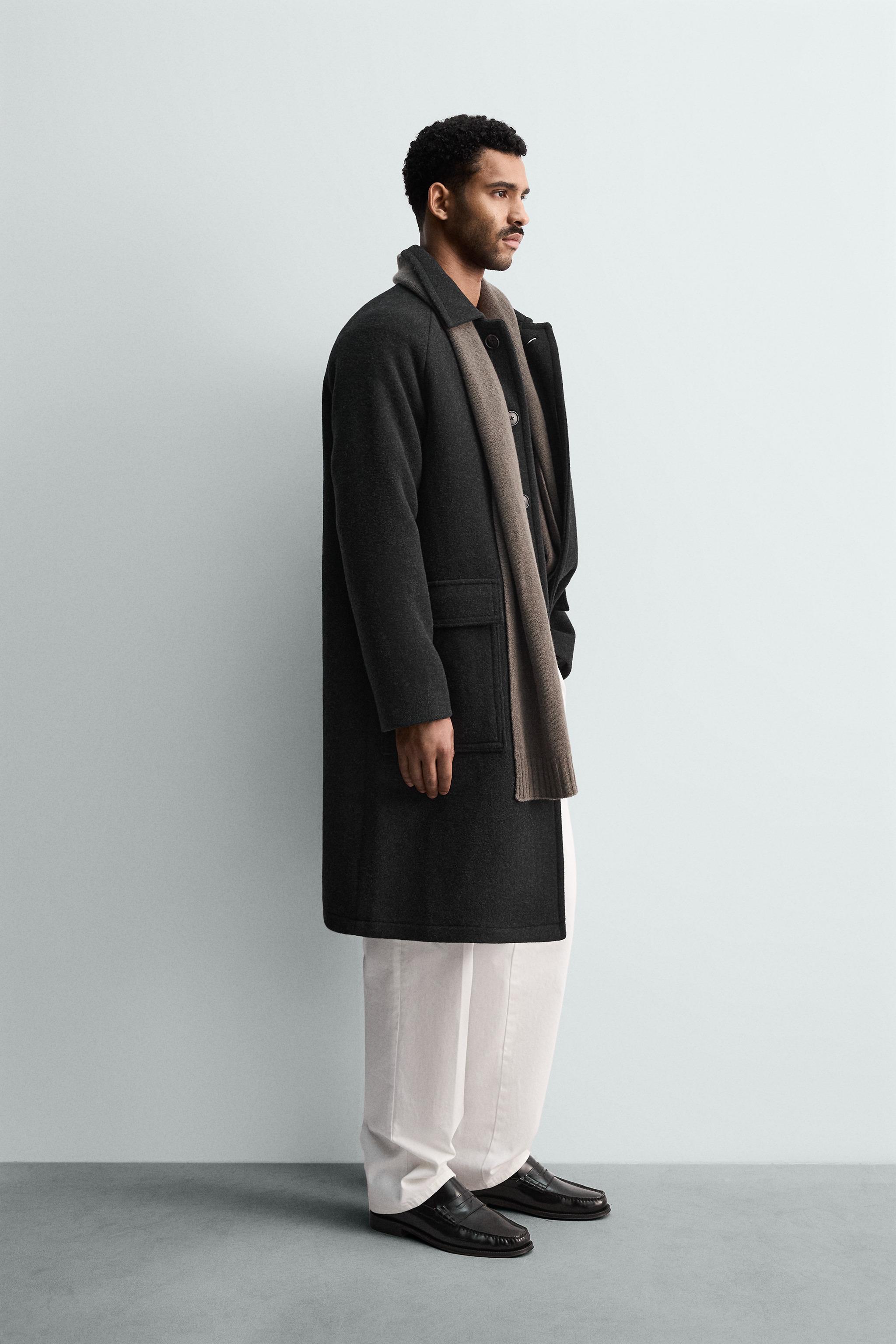 ウールコート ポケット - チャコールグレー | ZARA Japan / 日本